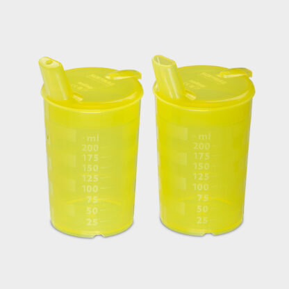 melinip Schnabelbecher ECO Trinkdeckel 4 mm Auslass gelb – Bild 2