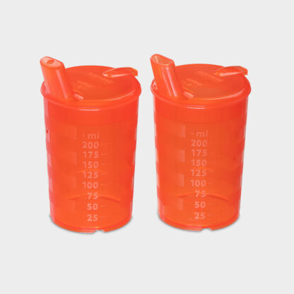 melinip Schnabelbecher ECO Trinkdeckel 4 mm Auslass rot – Bild 2