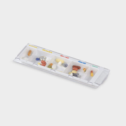 melipul MEHRWEG-Dispenser 5 Fächer weiß 4-farbig bedruckt