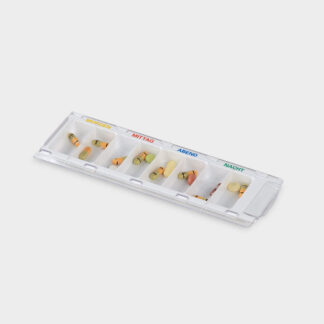 melipul MEHRWEG-Dispenser 8 Fächer weiß 4-farbig bedruckt