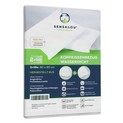SENSALOU Kopfkissenbezug (2er-Set) - Wasserdicht – Bild 2