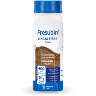 Fresubin 2 kcal fibre DRINK, mit Ballaststoffen, Hochkalorisch, Schokolade, EasyBottle, 24 x 200 ml